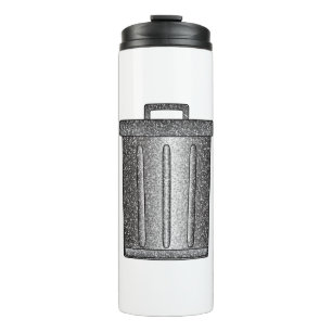Glitter Trash Can Thermal Tumbler