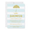 Glitter umbrella baby shower invitation