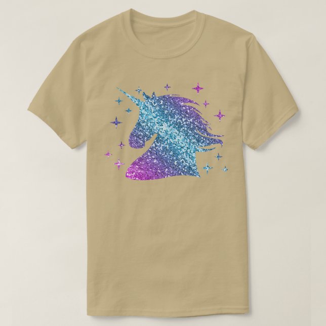 Glitter Unicorn Gift Girls Women Unicorn Stars 1 T-Shirt (Design Front)
