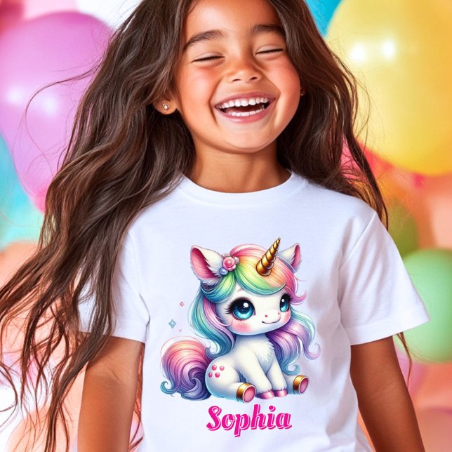 Glitter unicorn magical star Girls  T-Shirt (Creator Uploaded)