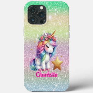 Glitter unicorn magical star iPhone 13 pro max case