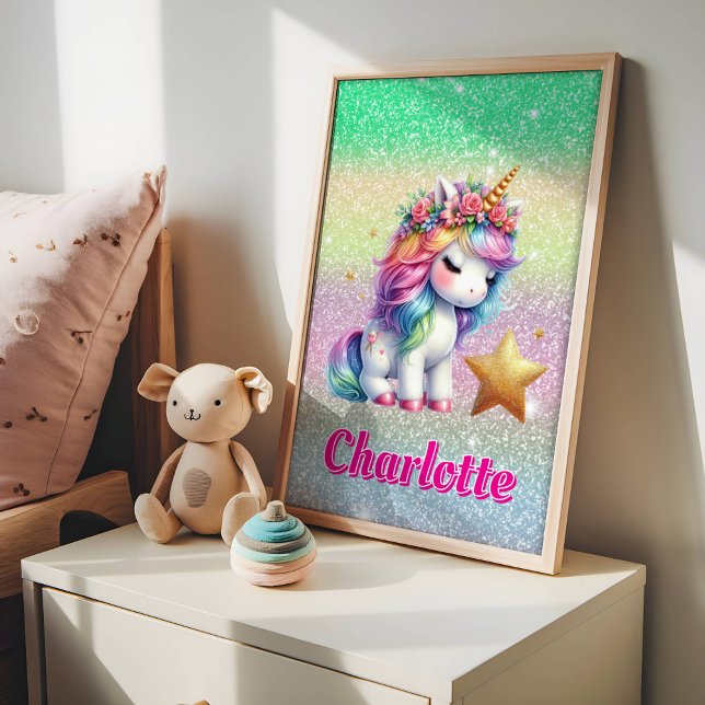Glitter unicorn magical star  poster (Creator Uploaded)