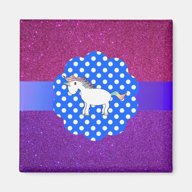 Glitter unicorn magnet (Front)