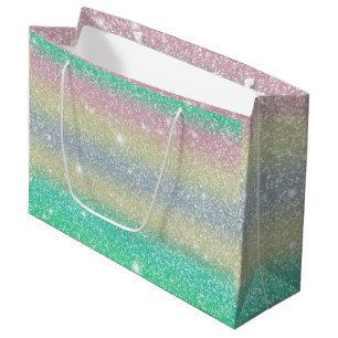 Glitter Unicorn Texture  Large Gift Bag
