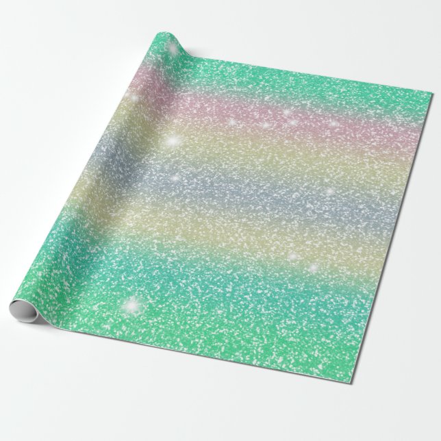 Glitter Unicorn Texture  Wrapping Paper (Unrolled)