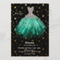 Glitter watercolor dresses