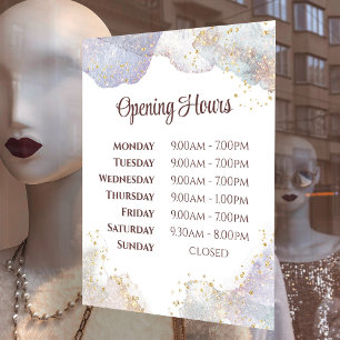 Glitter Watercolor Shapes Opening Hours