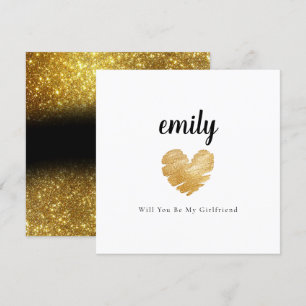 Glitter Will You Be My Girlfriend/Boyfriend Card