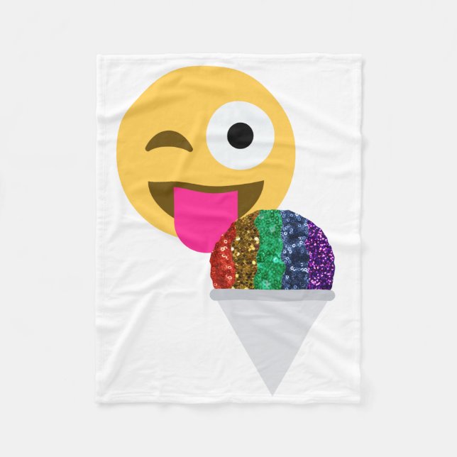 glitter wink emoji blanket (Front)