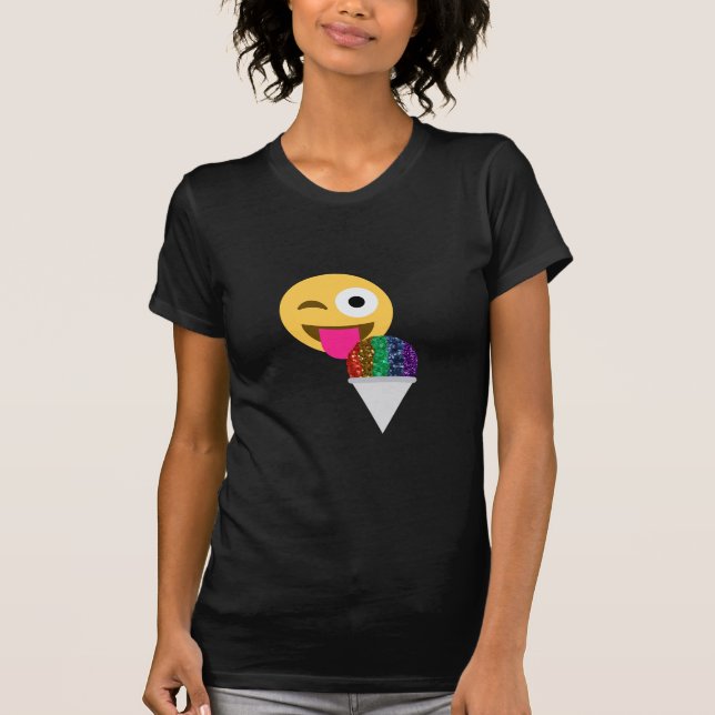 glitter wink emoji T-Shirt (Front)