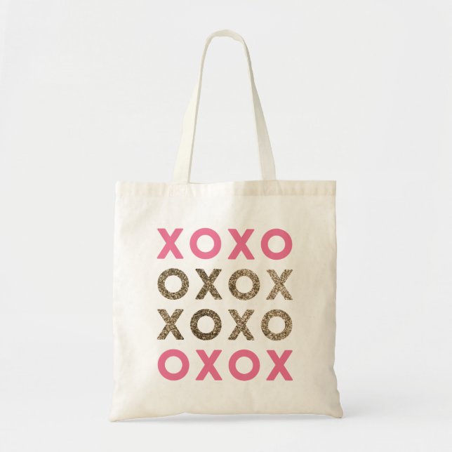 Glitter XOs Wedding Tote Bag (Front)
