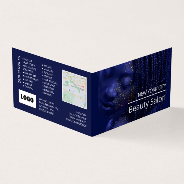 Glittered Model, Beautician, Loyalty Card, Business Card (Outside)