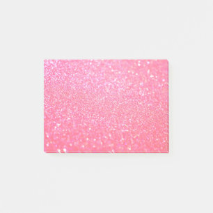 Glittered Pink Post-it Notes