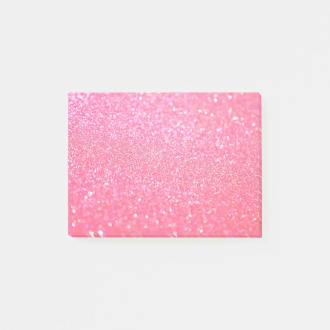 Glittered Pink Post-it Notes (Front)