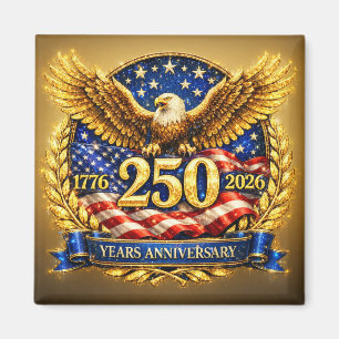Glittered Semiquincentennial Eagle Emblem Magnet