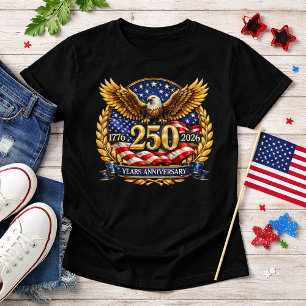 Glittered Semiquincentennial Eagle Emblem T-Shirt
