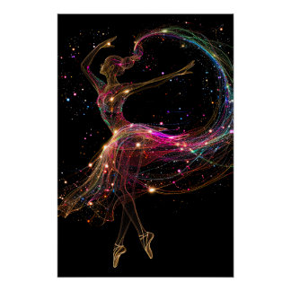 Glittering Ballet Dancer Poster