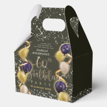 Glittering Balloons 60th Birthday Black