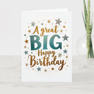 Glittering Big Birthday Card