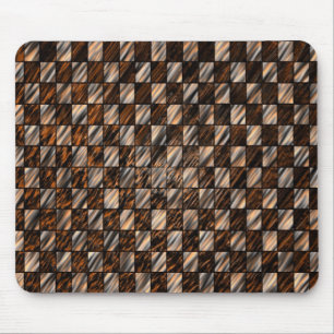 Glittering Brown Beige Mosaic Mouse Pad