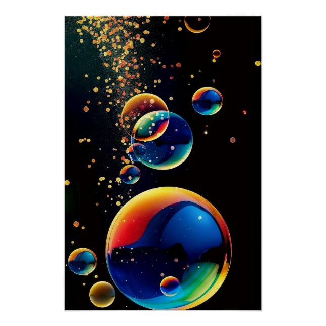 Glittering Bubbles Poster (Front)
