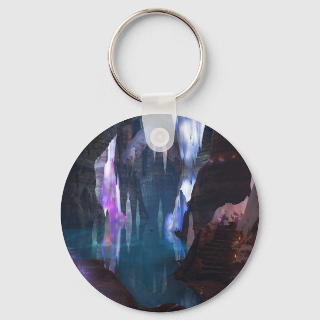Glittering Caves by Night Keychain (Front)
