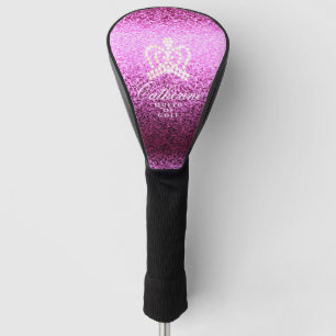 Glittering Crown Magenta Golf Head Cover