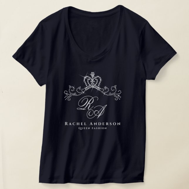 Glittering Crown Monogram  T-Shirt (Laydown)