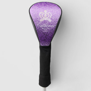 Glittering Crown Purple Golf Head Cover