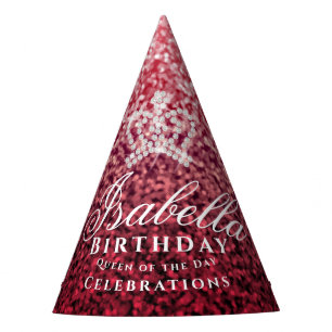 Glittering Crown Wine Party Hat