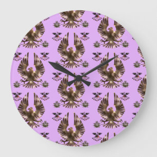 glittering eagles large clock