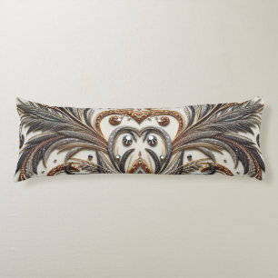 Glittering floral pattern with gemstone body cushion