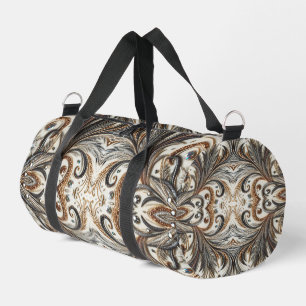 Glittering floral pattern with gemstone duffle bag