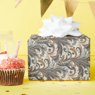 Glittering floral pattern with gemstone wrapping paper