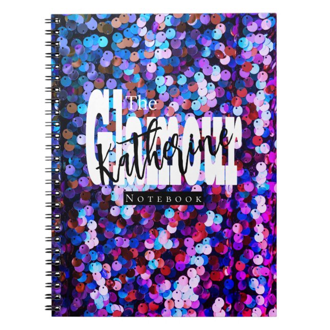 Glittering Glamour Sequin Notebook (Front)