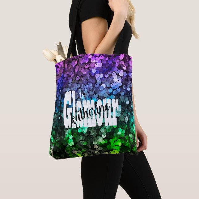 Glittering Glamour Sequin Tote Bag (Close Up)