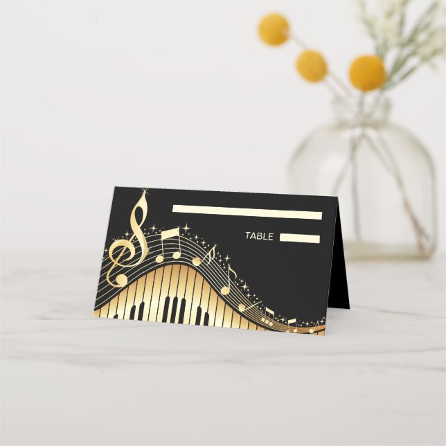 Glittering Keyboard  Place Card (Front)