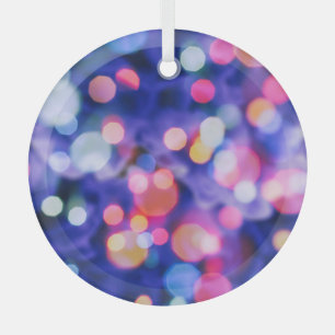 Glittering Lights, Blur Christmas Background. Glass Tree Decoration