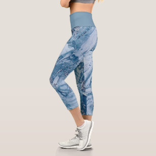 Glittering Marble Capri Leggings