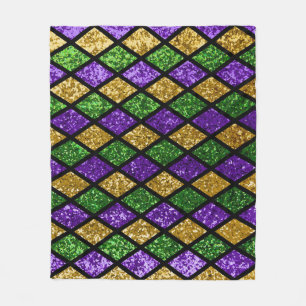 Glittering paillettes diamonds, festive background fleece blanket