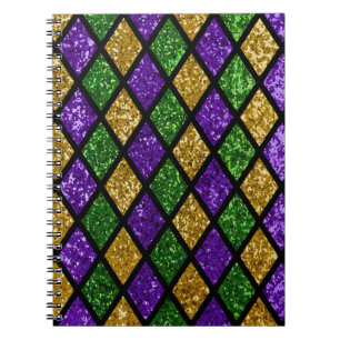 Glittering paillettes diamonds, festive background notebook