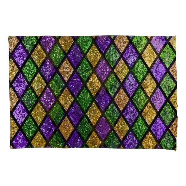 Glittering paillettes diamonds, festive background pillowcase (Front)