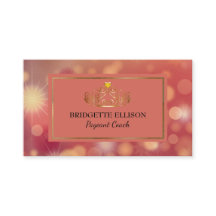 Glittering Pink Red Gold Shiny Pageant Coach