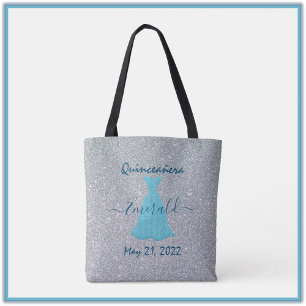 Glittering Quinceanera Commemoration Tote Bag