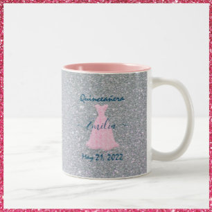 Glittering Quinceanera Commemoration Two-Tone Coff Coffee Mug