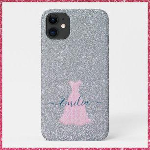Glittering Silver Pink Gown Case-Mate iPhone Case