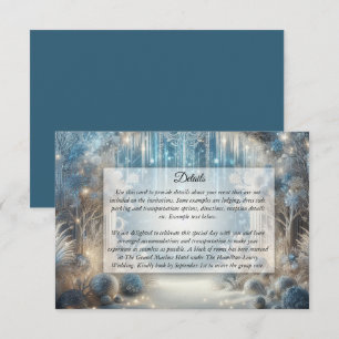 Glittering Snowy Forest Wedding Enclosure Card