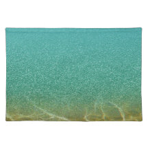 Glittering Teal Blue and Gold Water Ripples
