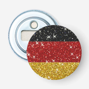 Glitters Germany Flag with Sparkles Bottle Opener