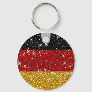 Glitters Germany Flag with Sparkles Key Ring